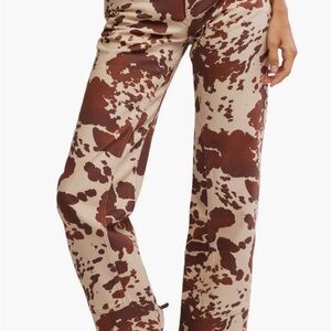 Free People Risk Taker Animal Print Jeans